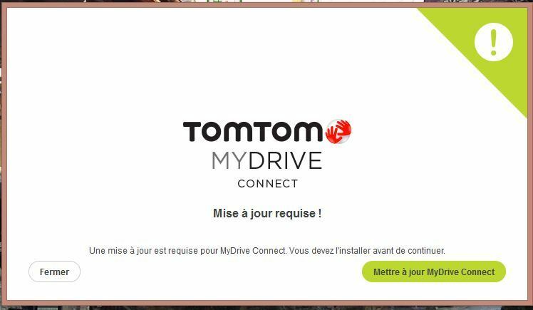 tomtom mydrive connect has stopped working